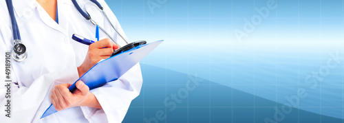 Photo: Hands of medical doctor. Hands of medical doctor.