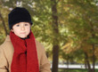 Child warm in a park