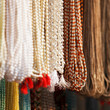 Indian beads in local market in Pushkar.