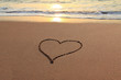 Love Heart On The Beach