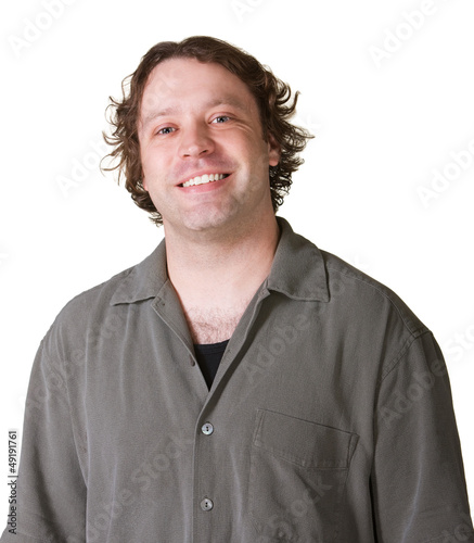 Photo: Smiling Man on White Background Smiling Man on White Background