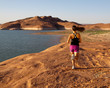 Young woman morning run