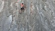 Climber on Sistiana rock, Trieste
