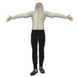 3D man in hoodie