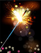 vector holiday background with lit sparklers