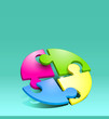 vector element for design colored puzzles