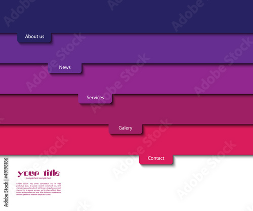 Vector: 3d design with color banners / website template 3d design with color banners / website template