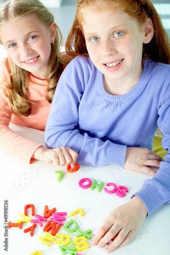 Photo: Girls in school Girls in school