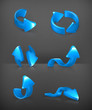 Vector: Blue arrows set Blue arrows set