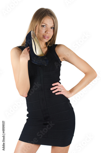 Photo: woman with a shoe woman with a shoe