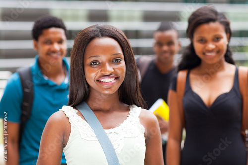 Photo: group of african college students on modern campus group of african college students on modern campus