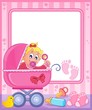 Vektor: Baby theme frame 5 Baby theme frame 5