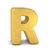 buchstabe letter R gold vertikal