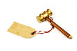auctioneer hammer blank label