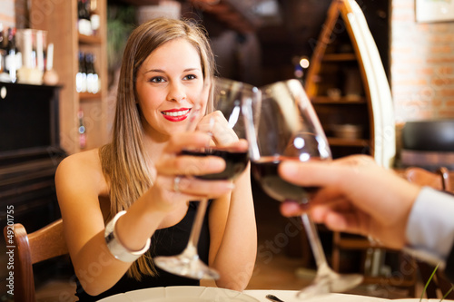 Photo: Couple having dinner in a restaurant Couple having dinner in a restaurant