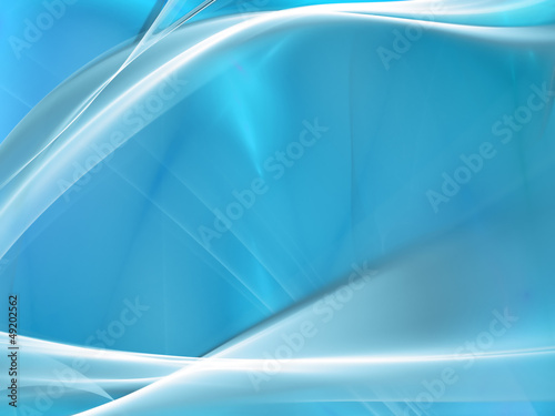 Illustration: Elegant light waves on gentle blue background Elegant light waves on gentle blue background