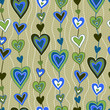 cartoon hearts seamless pattern