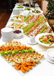 Foto: Table with various delicious appetizer Table with various delicious appetizer