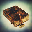 justice book and hammer