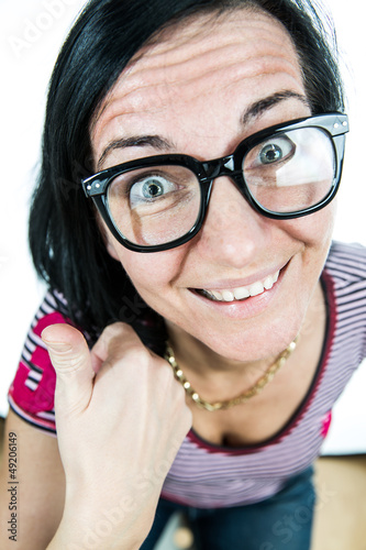 Photo: funny face in the glasses funny face in the glasses
