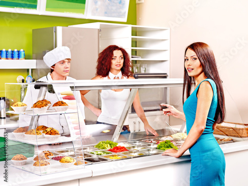 Photo: Group people at cafeteria. Group people at cafeteria.