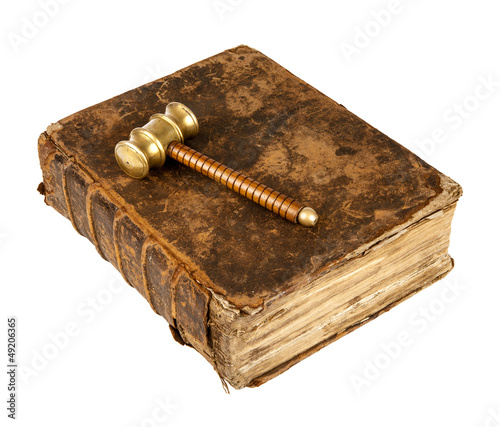 Photo: antique law book and gavel antique law book and gavel