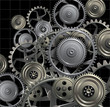 Technology background with metal gears
