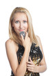 young woman singing