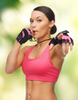 woman with whistle