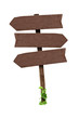 Wood signs isolated on white background