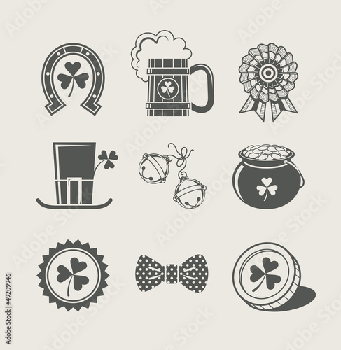Vector: patrick's day set of icons vector illustration patrick's day set of icons vector illustration