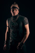 man with a mohawk in metal style