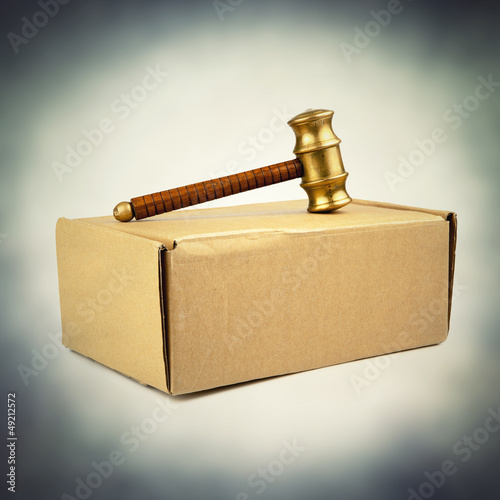 Photo: auctioneer hammer on box auctioneer hammer on box