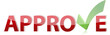 approve sign check mark concept