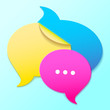 messege icon. sticker speech bubbles.
