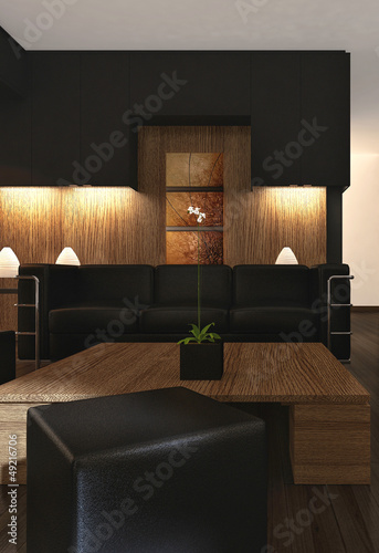 Photo: Awesome Modern BW Interior Living Room | Architecture Awesome Modern BW Interior Living Room | Architecture