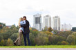 Happy couple kissing