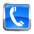 Telefon - Button silber-blau
