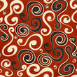 vintage red curves seamless pattern with grunge effect
