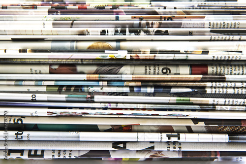 Photo: Stack of colored magazines Stack of colored magazines