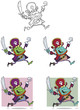 Pirate Zombie Cartoon Mascot Characters-Collection