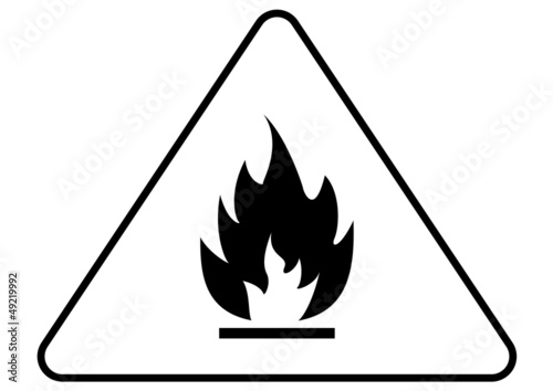 Vector: Attention fire sign Attention fire sign