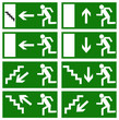 Rettungszeichen, Emergency exit signs, vector