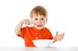 Photo: Baby eating the oatmeal Baby eating the oatmeal