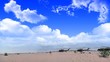 helicopters Over the desert with the wide horizon