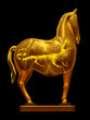 Trojan horse in gold