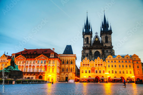 Photo: Church of Our Lady before Tyn in Prague at sunrise Church of Our Lady before Tyn in Prague at sunrise