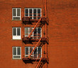 Fire Escape Red Brick