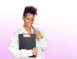 Exotic medical girl thinking