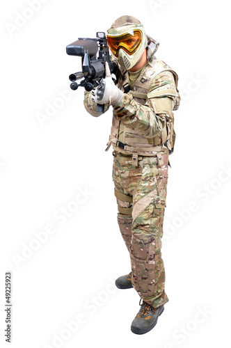 Photo: Paintball player Paintball player